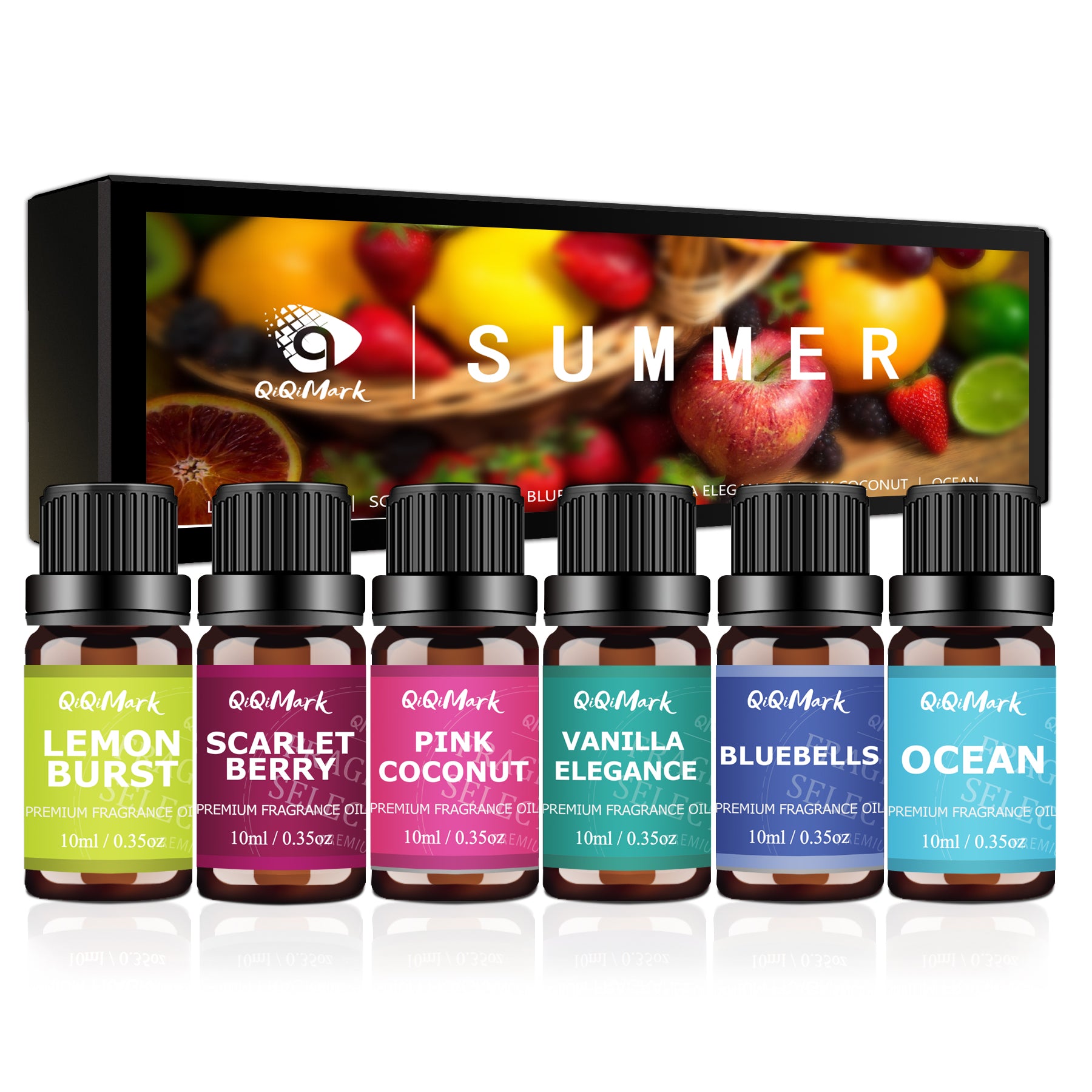 6pcs Summer Essential Oil Set, 6x10ml