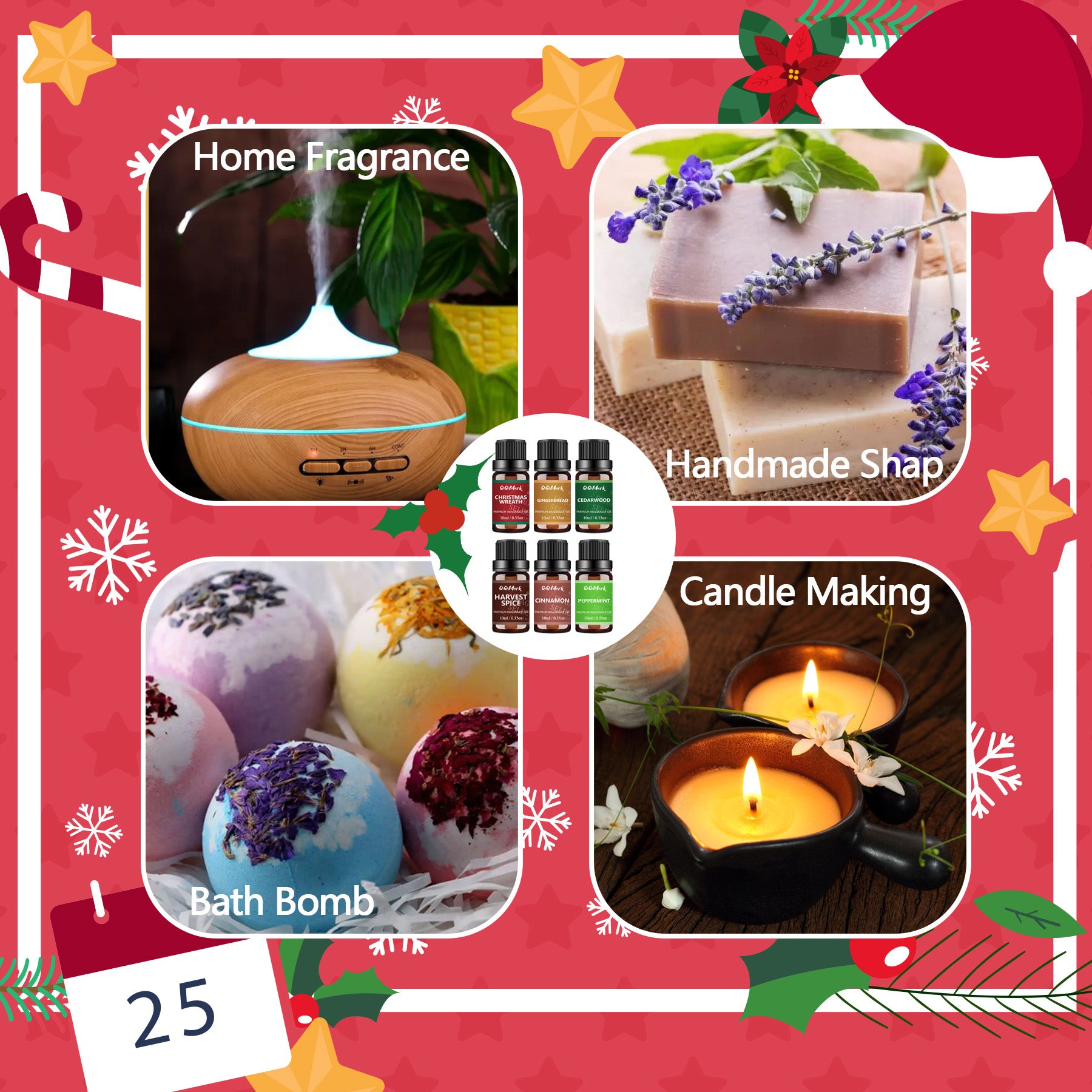 6pcs Christmas Fragrance Oils Set