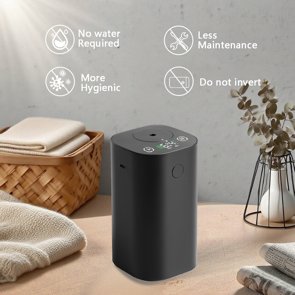 Waterless Diffuser for Essential Oil Rechargeable Scent Diffuser - Black