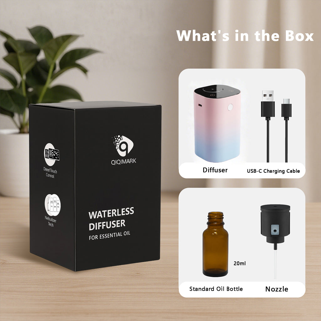 Waterless Diffuser for Essential Oil Rechargeable Scent Diffuser - Pink