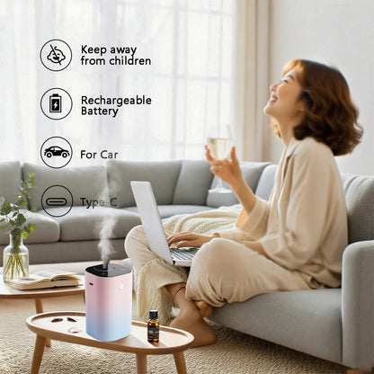 Waterless Diffuser for Essential Oil Rechargeable Scent Diffuser - Pink