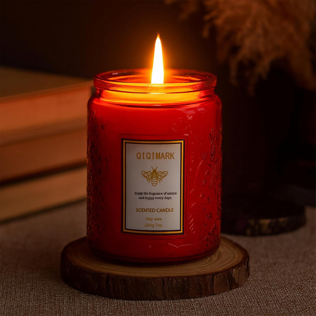 6 Pack Natural Soy Wax Jar Candles 5.7 Pounds