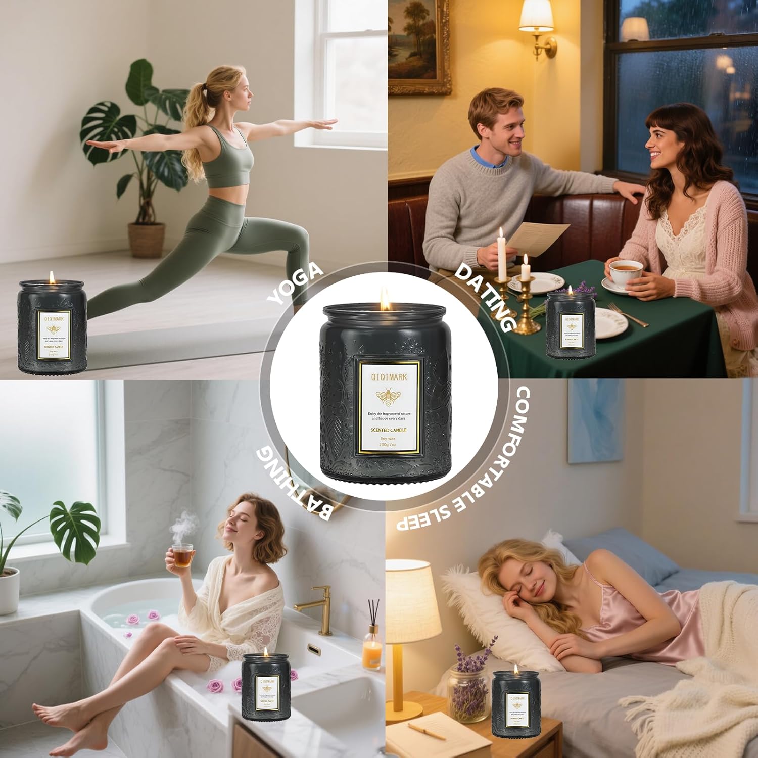 6 Pack Candles for Home Scented 5.7 Pounds