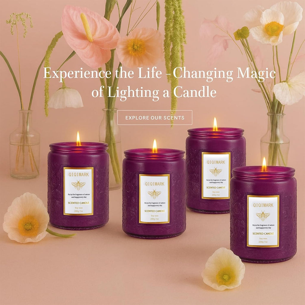 6 Pack Candles for Home Scented 5.7 Pounds