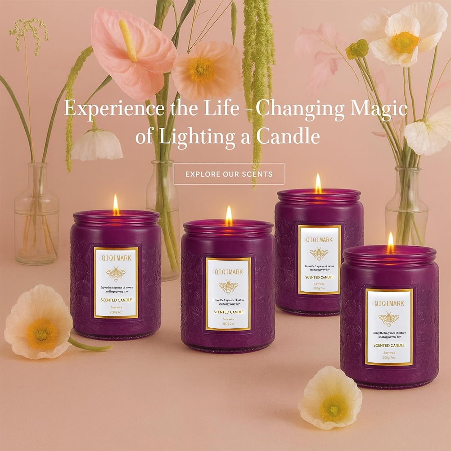 6 Pack Candles for Home Scented 5.7 Pounds