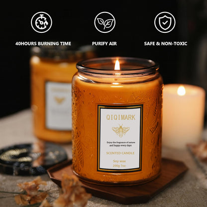 6 Pack Candles for Home Scented 42 oz (Orange)