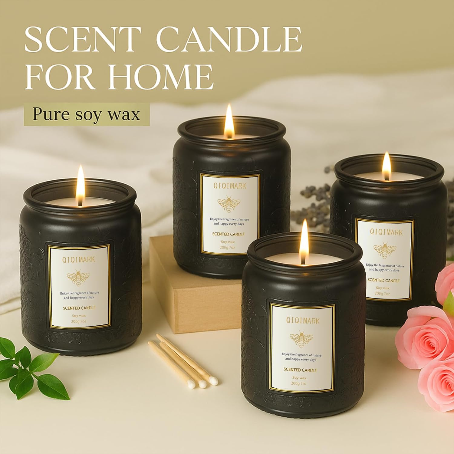 6 Pack Candles for Home Scented 5.7 Pounds
