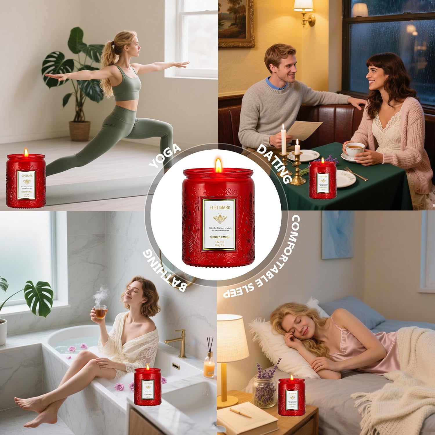 Candles for Home Scented - 7oz White