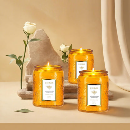 6 Pack Candles for Home Scented 42 oz (Orange)