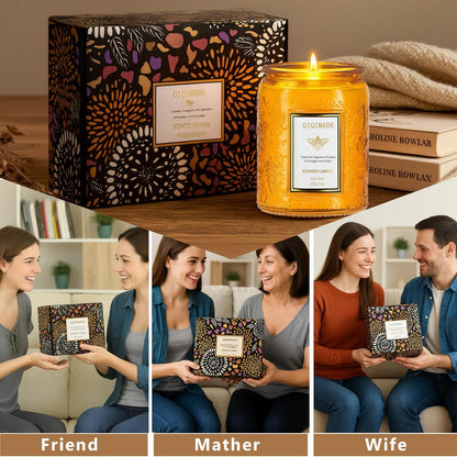 6 Pack Candles for Home Scented 42 oz (Orange)