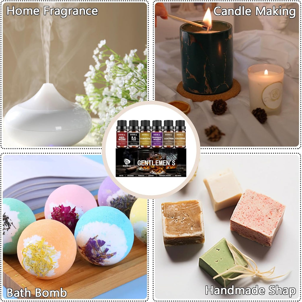 6pcs Men Fragrance Oil for Diffuser 6x10ml