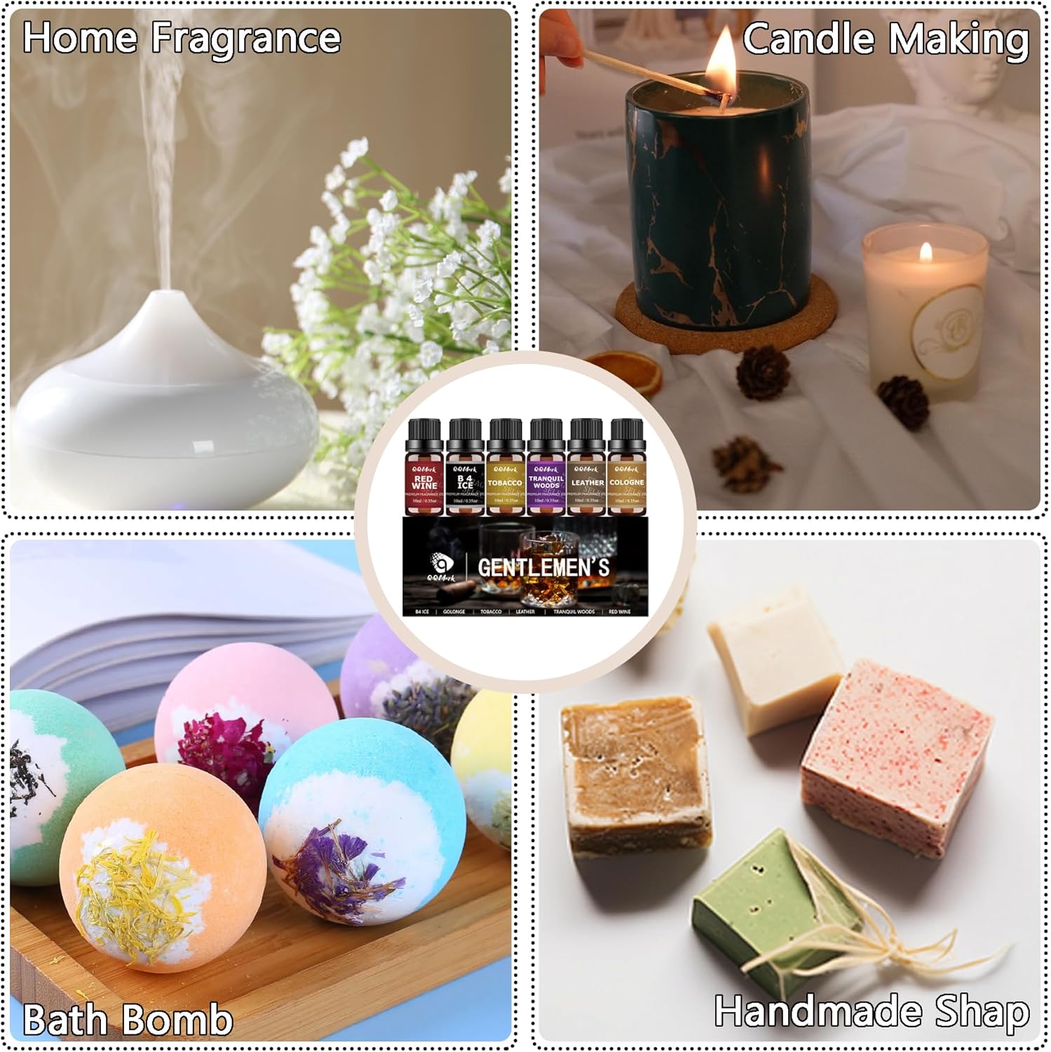 6pcs Men Fragrance Oil for Diffuser 6x10ml