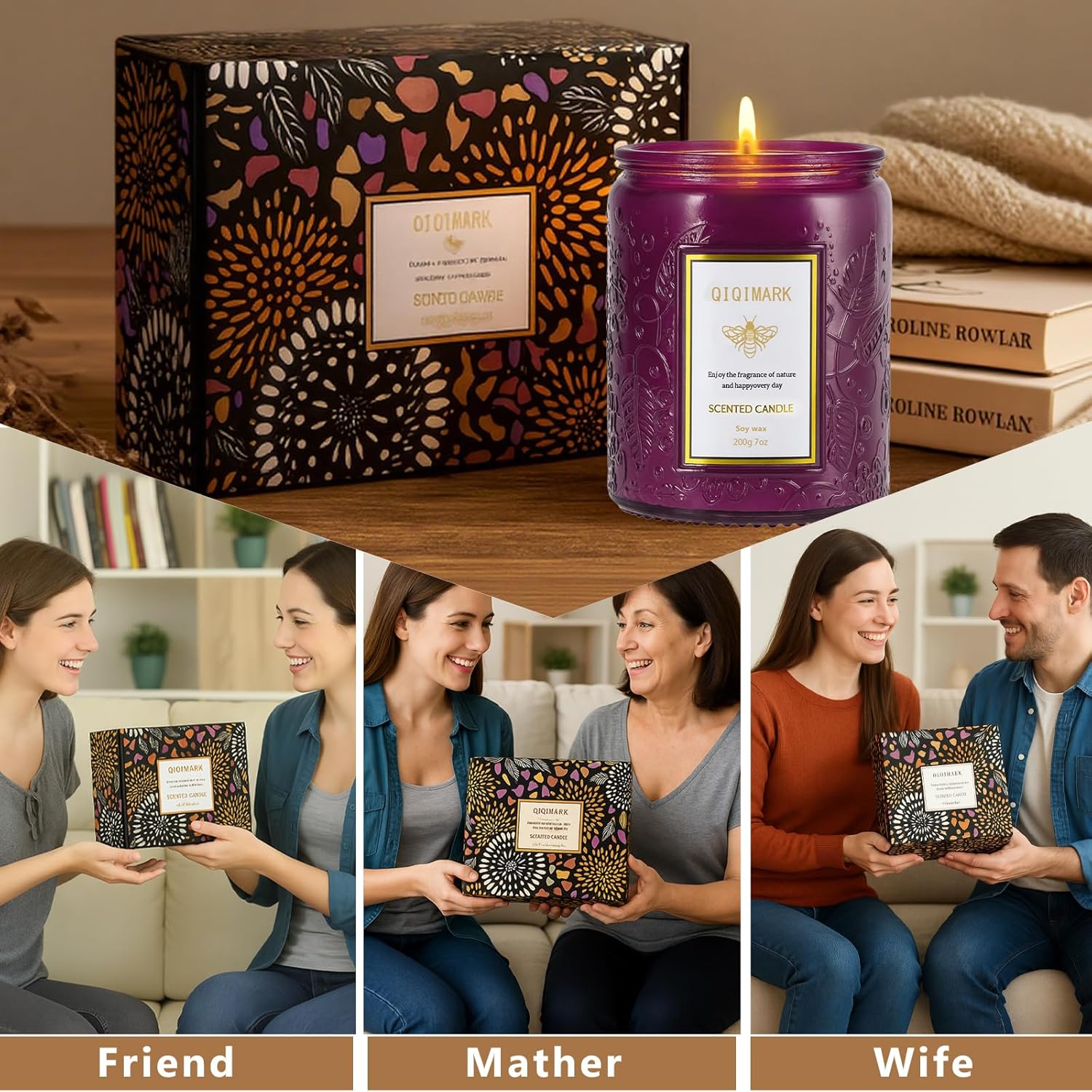 Candles for Home Scented - 7oz White